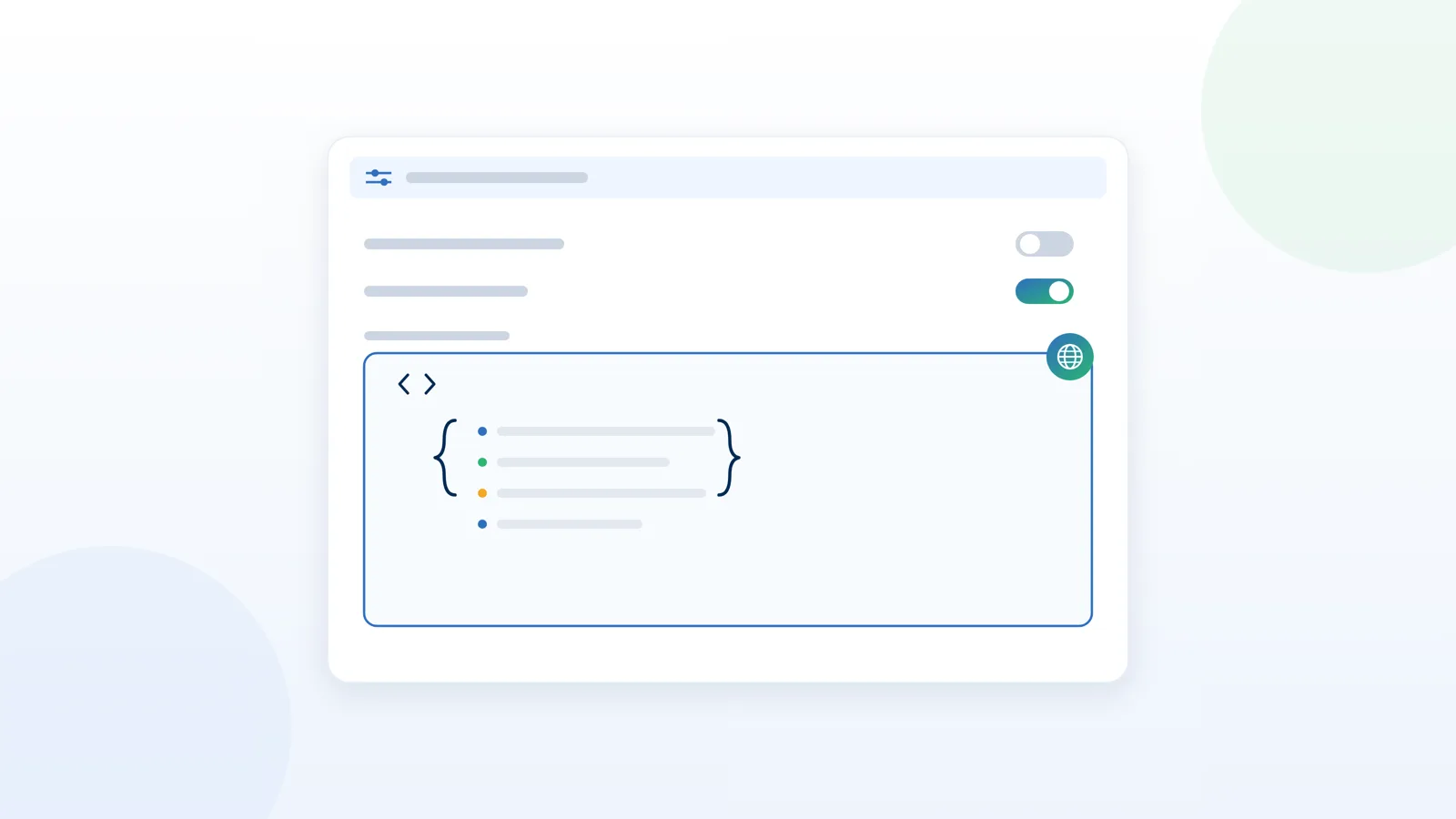 WordPress theme settings screen with a header scripts field containing JSON-LD applied globally across the site.